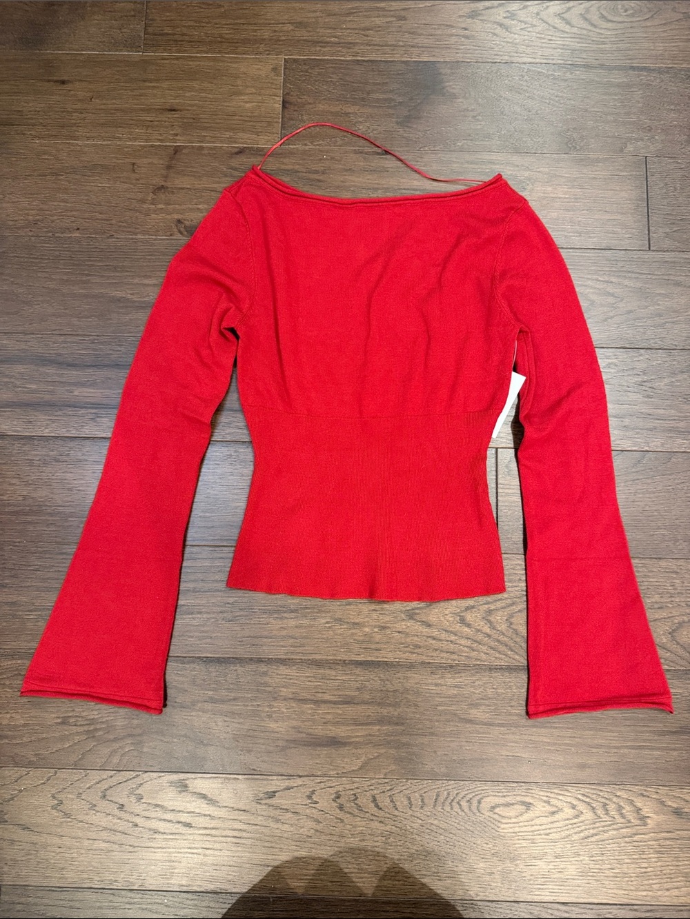 Pacsun Red Long Sleeve Ribbed Flare Sleeve Sweater Medium NWT - C53-037